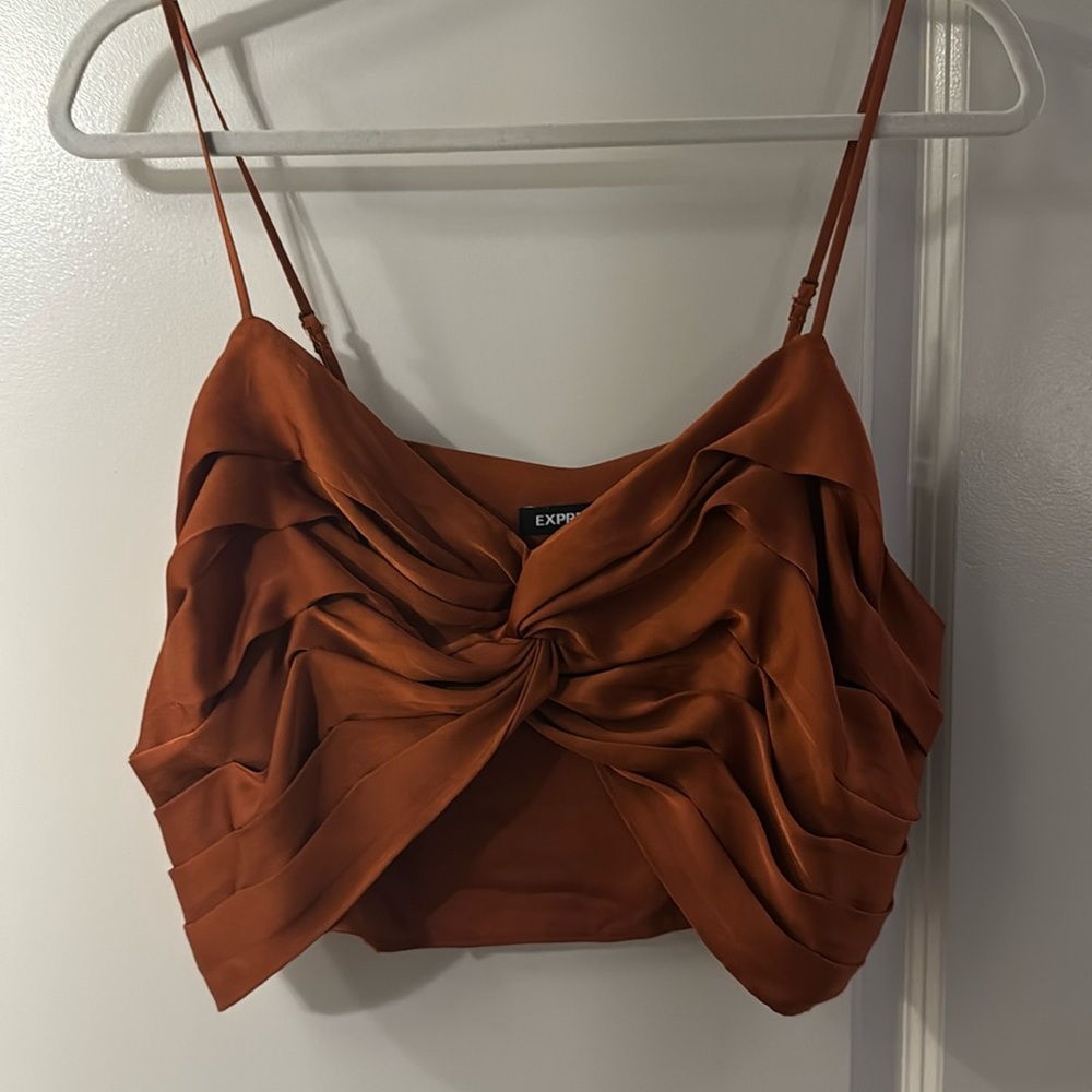 Express burnt orange crop top
